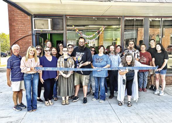 Lucky Duck 3D Printing celebrating their ribbon cutting with the Chamber of Commerce. Submitted photo