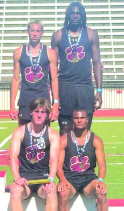 Cashion's 4x400-meter relay team of King Underwood, Hank Brown, Graysen Davis and Cole Baustert earned a third-place finish at the state meet, turning in a strong performance against Oklahoma’s top competition. Photo courtesy of Cashion Public Schools