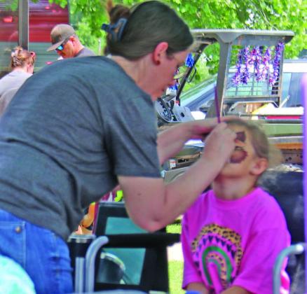 Mulhall Days face painting.