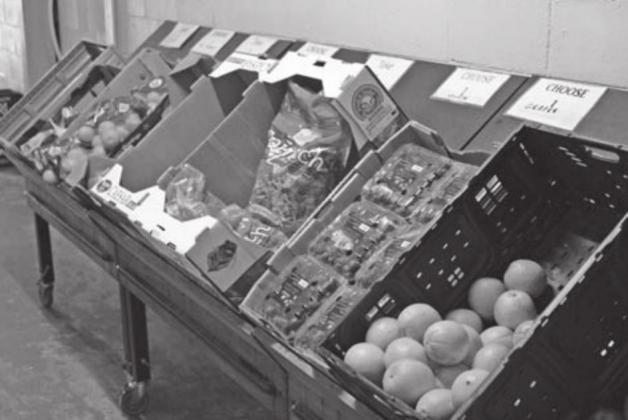 The Food Bank serves about 150 families a week