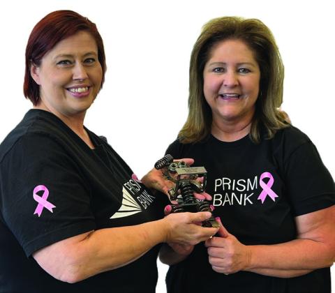 From Left: Jill Price, Prism Bank; Dana Hornbeck (Winner).