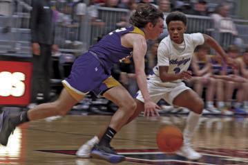Jaylen Chelf applies the pressure on Piedmont. Photo by Mike Monahan