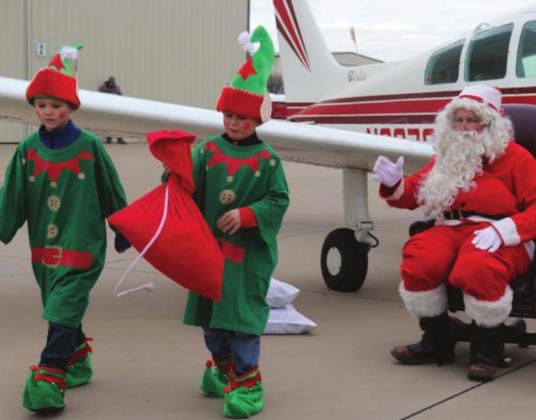 Santa and the Elves at a previous Fly-in event