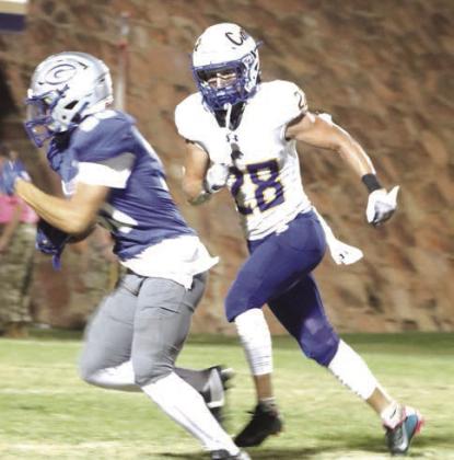 Thomas on his way to the end zone.