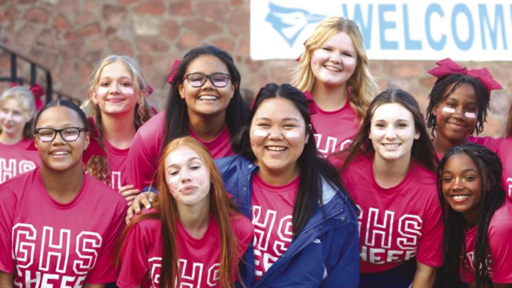 Guthrie Cheerleaders as a part of Pink Week on October 7, 2022