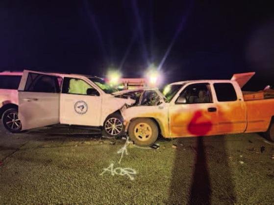 Scene of the crash. Photo courtesy of Guthrie Public Schools Facebook page