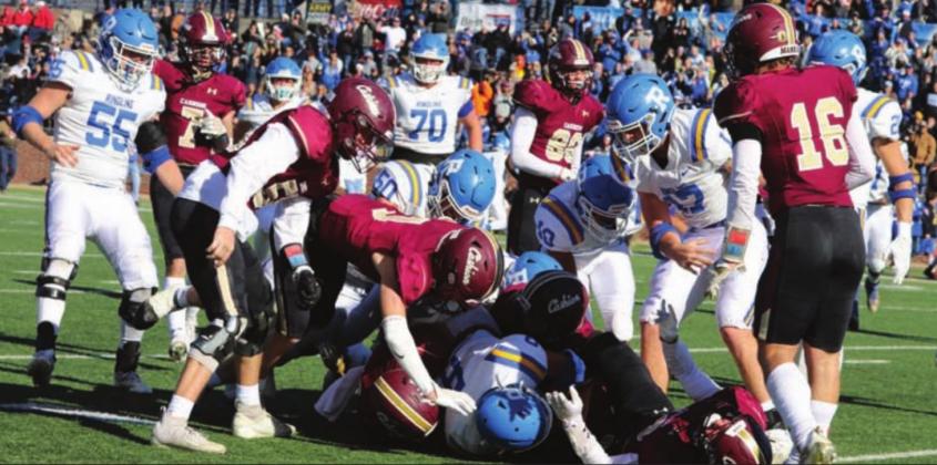 Wildcats gang tackle Ringling runner on key play Photo by Brad Stone