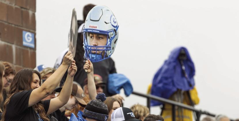 Guthrie fans cheer on Bluejays at Jelsma Stadium. Photo by Brent Fuchs