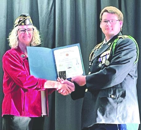 Commander Kim Vincent and Liam Renison