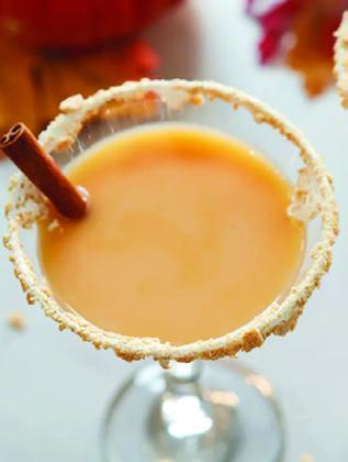 Pumpkin Martini Cocktail With Cinnamon