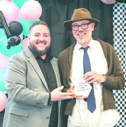 Justin Fortney was named Citizen of the Year during the Guthrie Chamber of Commerce’s Chamber Investor Banquet. Fortney was recognized for his leadership, community involvement and lasting impact on Guthrie. Photo by Shelton's Photography