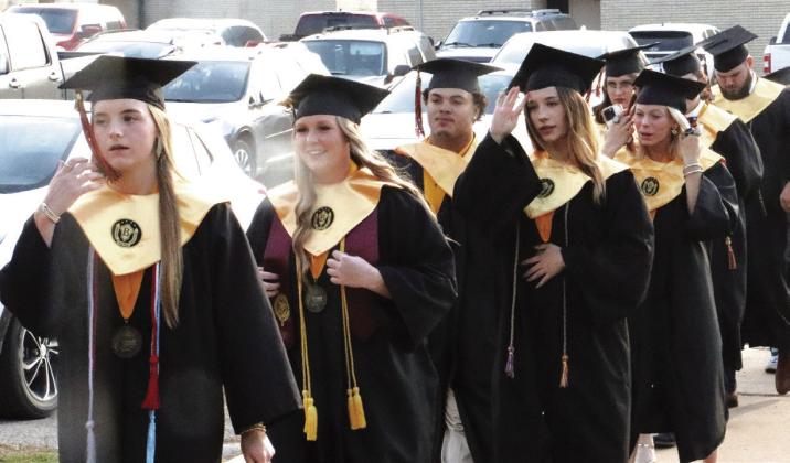 Crescent celebrated the graduation of their senior class on May 25. Of their 39 graduates, six were awarded valedictorian honors and three more were recognized as salutatorians. Photo by Mark Radford