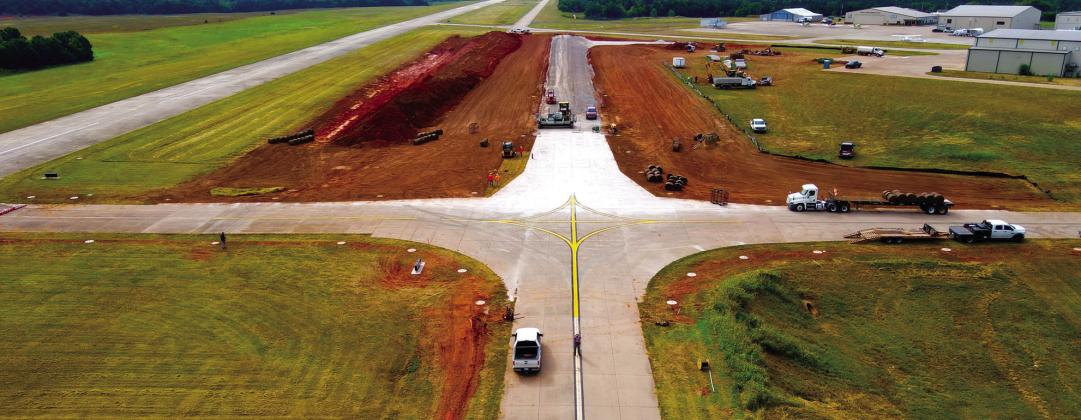 Construction is underway at Guthrie-Edmond Regional Airport as part of a multi-part project aimed at expanding and improving airport facilities.