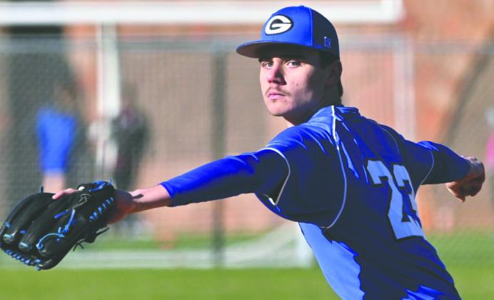 Daelon Rice allowed just three hits to secure Guthrie’s April 30 victory. Photo by Brett Tennyson