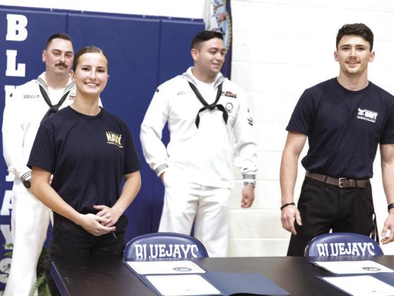 Guthrie High School students at the school's First Annual Armed Forces Ceremony. Photo by Brent Fuchs