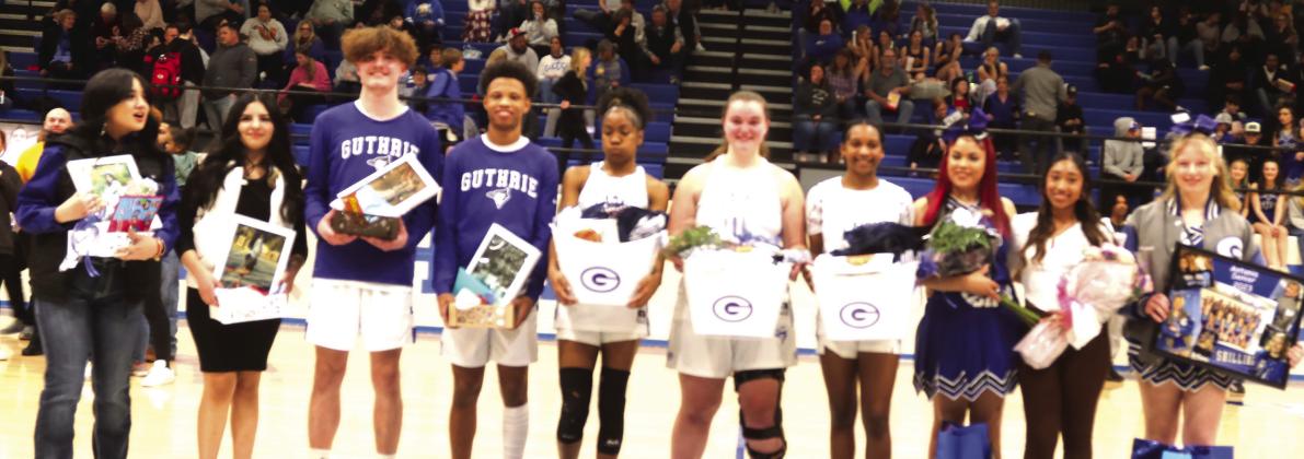 Guthrie Basketball Senior Night. Photo by Mike Monahan
