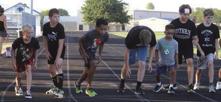 Junior High boys at XC Mile Night.