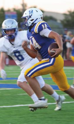 Jackson Walters gets after Piedmont quarterback