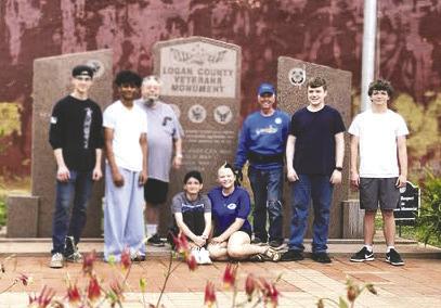 Students and volunteers helped to clean Honor Park in Guthrie to Celebrate Earth Day. Photo submitted