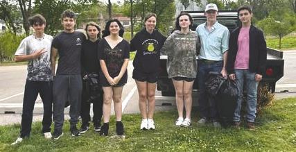 JROTC members celebrated Earth Day on April 11th, by cleaning up Mineral Wells Park in Guthrie. Photo submitted