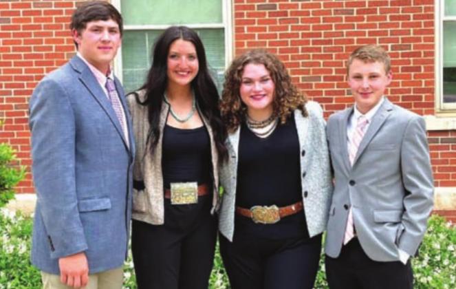 From L to R Callen Oldenburg, Baylee Brown, Kay-Lea Taylor, Daegan Pool