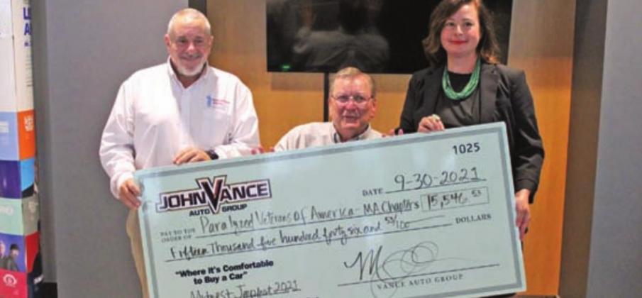 PVA check awarded on Thursday