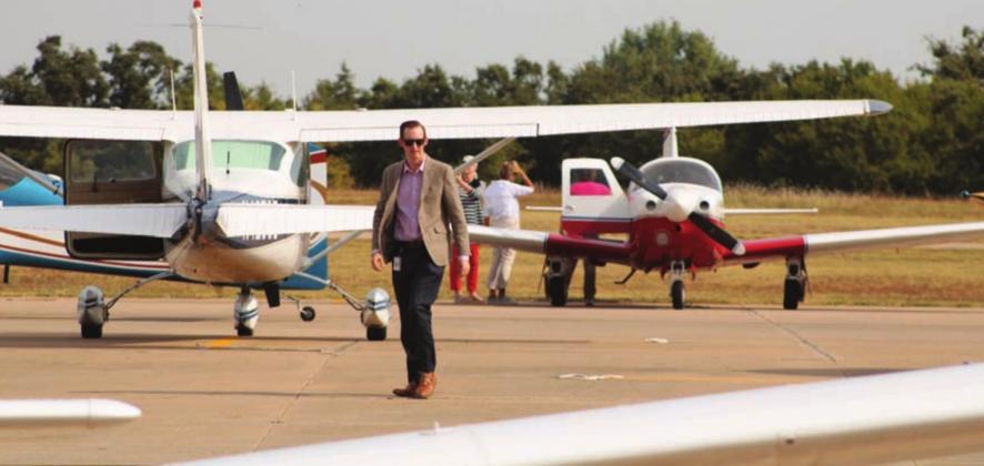 Grayson Ardies observing the Guthrie-Edmond Regional Airport