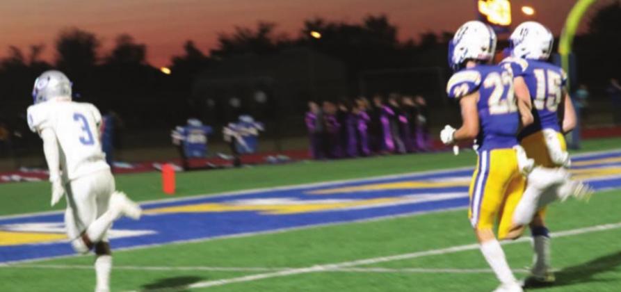 Tyrin Eaton runs his way past Piedmont defenders on a 50-yard catch