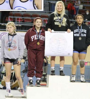 Khaleah on the awards stand.