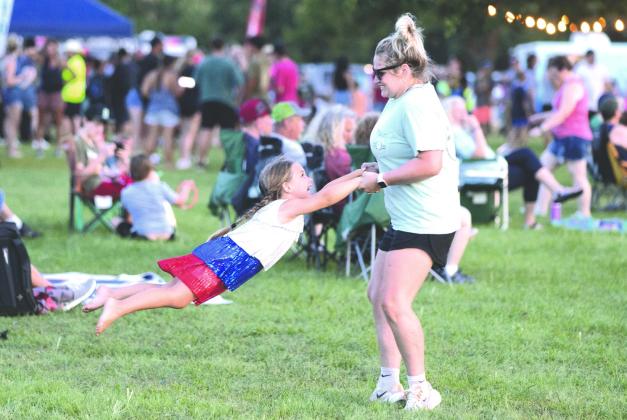 Families having fun at Freedom Fest