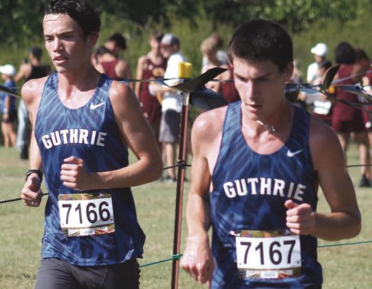 Eli Fortney and Mason Mayer on way to Top Ten finishes at Edmond Santa Fe on Sept. 23.