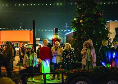 Crescent citizens enjoying the lights, love, and laughter the night brought.