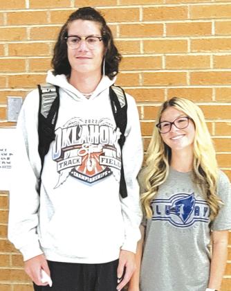 Pictured above, Mason Mayer and Kamryn Boller of the Guthrie High School Cross-Country teams. Both runners were medalists at last weekend’s Carl Albert Invitational. Photo by Conna Dewart