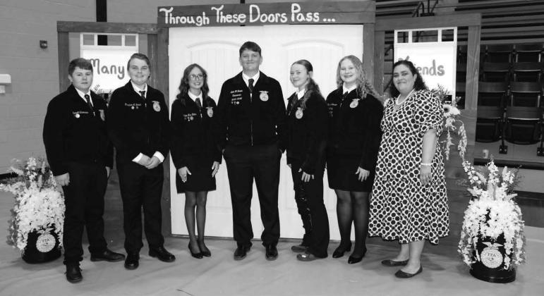 Members of Mulhall-Orlando FFA at their annual banquet.