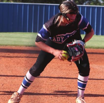 McKeena Tucker fields the bunt and throws out the batter