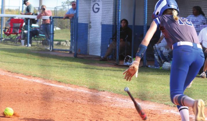 Jules Leach with key bunt during season