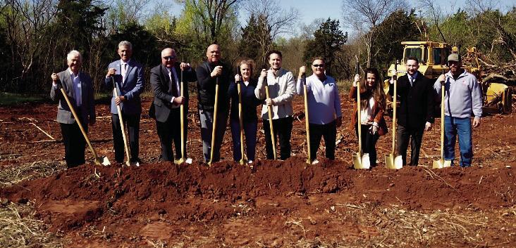 Left to right: Steven Gentling – Mayor, John Talley – State Rep. District __, Dr. Mike Simpson – Superintendent, Phil Nichols – Task Force Member, Kim Biggs – City Clerk, Chris Evans – Task Force Chair, Jon Chappell – Task Force Member, Menecca Gibbs – Task Force Member, Eddie Faulkner – City Manager, Tenny Maker – Public Works Director.