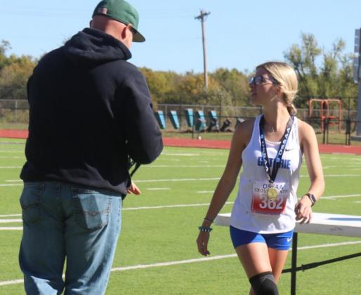 Kamryn Boller gets get award