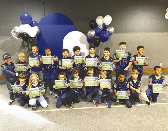 1ST &amp; 2ND GRADE TEAM MEMBERS: River Watson, Kamden Redman, Jac Rainwater, Isiah Gray, Baylee Holzbaugh, Asher Trout, William Stewart, Leeanidus Stevenson, Sebastian Pina, Luke Olson, Colton O’Quinn, Oakley Canary, Slader Gibson, Dustin Rhodes, Hayes Wheaton, Dallas Boudle, Deshannon Smith, Layton Lasenberry, Zayden Anderson, Brixten Clymer, Noah Lasenberry, Knox Huffman, Luka Johnston, Klovis Branson, Adryan Polite, Duke Bertwell and Daxton Saathoff. Head Coach Robbie Rainwater.