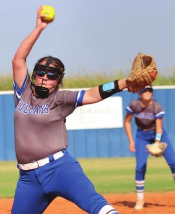 Guthrie pitcher Ashlee Eichler ready to throw to plate