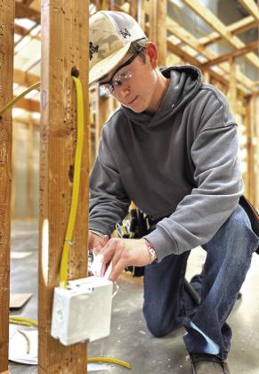 Ryan Hall, a Guthrie High School Senior, sharpens his skills in Meridian’s Electrical Technology program with hands-on learning that prepares him for the workforce. Submitted photo