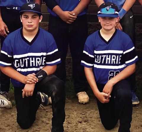 Owen Wilder (Left) and Maddox Vaughan, have spent most of their lives on the baseball diamond together, beginning their journey as young players in Guthrie’s youth baseball program. Photo courtesy of Diane Vaughan