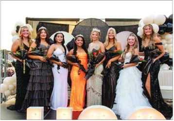 Crescent High School Homecoming Court 2025 pictured left to right Addi Payne, Miranda Dimmitt, Aja Adams-House, Zori Wilson, Gracie Ruggs, Kami Weber, Cheyenne Jenkins, Ava Beaty