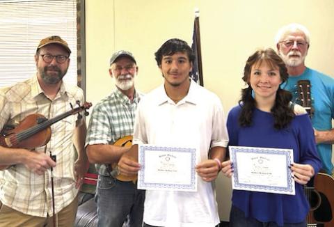 Clayton Carpenter and Brooklyn Schmidt with Bluegrass band, Steve Montgomery and Friends