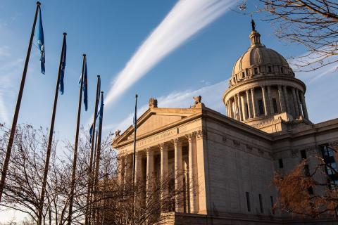 The Oklahoma State Capitol. (Whitney Bryen/Oklahoma Watch)