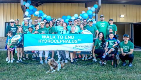 Team Jaxon is ready for the Hydrocephalus Association’s Walk to End Hydrocephalus at Camp Twin Cedars in Guthrie.
