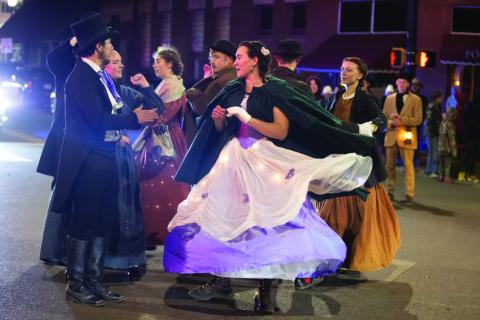  Territorial dancers perform along the parade route Saturday, bringing historic flair and lively footwork to this year’s Parade.