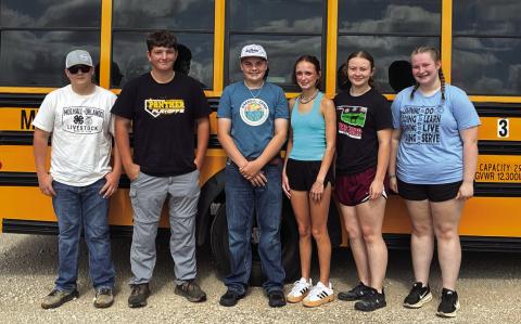 Members of the Mulhall-Orlando FFA officers attended an office retreat in Tahlequah, OK. Pictured, from left, are Garrett Schoonover, Lane Brown, Fletcher Inman, Kilee Blehm, Brylie Cook and Braylea Lawson. Photo courtesy of Mulhall-Orlando FFA