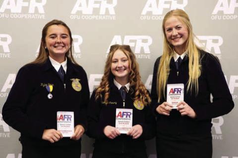 Left to Right: Rylee Tobin, Mackenzie Canary, and Annabella Aitken.