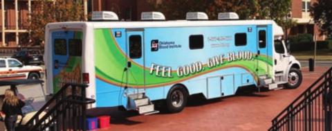 Bloodmobile will be at 202 S. Academy in the west parking lot.
